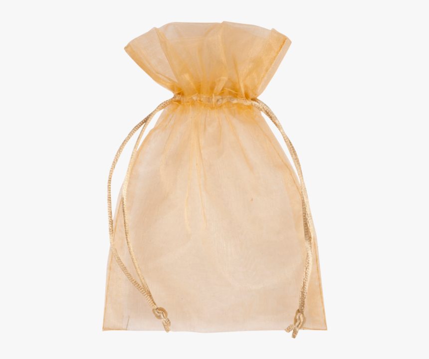 Bag, Gift Bag, Organza, 12x17cm, Goud - Transparent Bag Gift Gold, HD Png Download