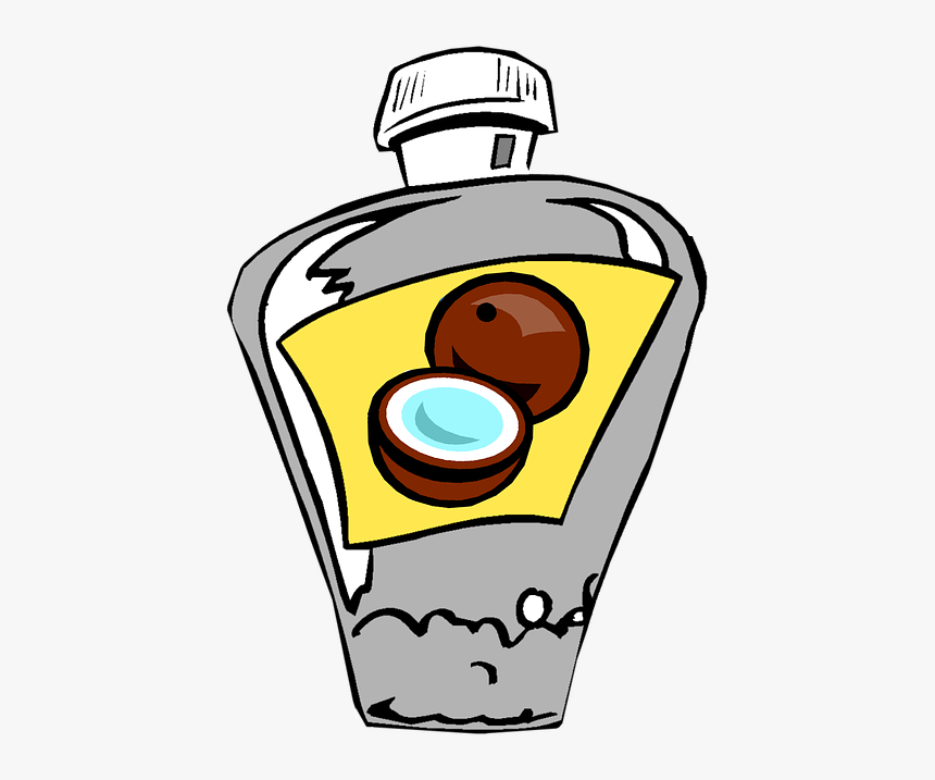 Coconut Oil, Oil, Coconut, Bottle, Vegetable Oil - Perfume Bottle Clip Art, HD Png Download