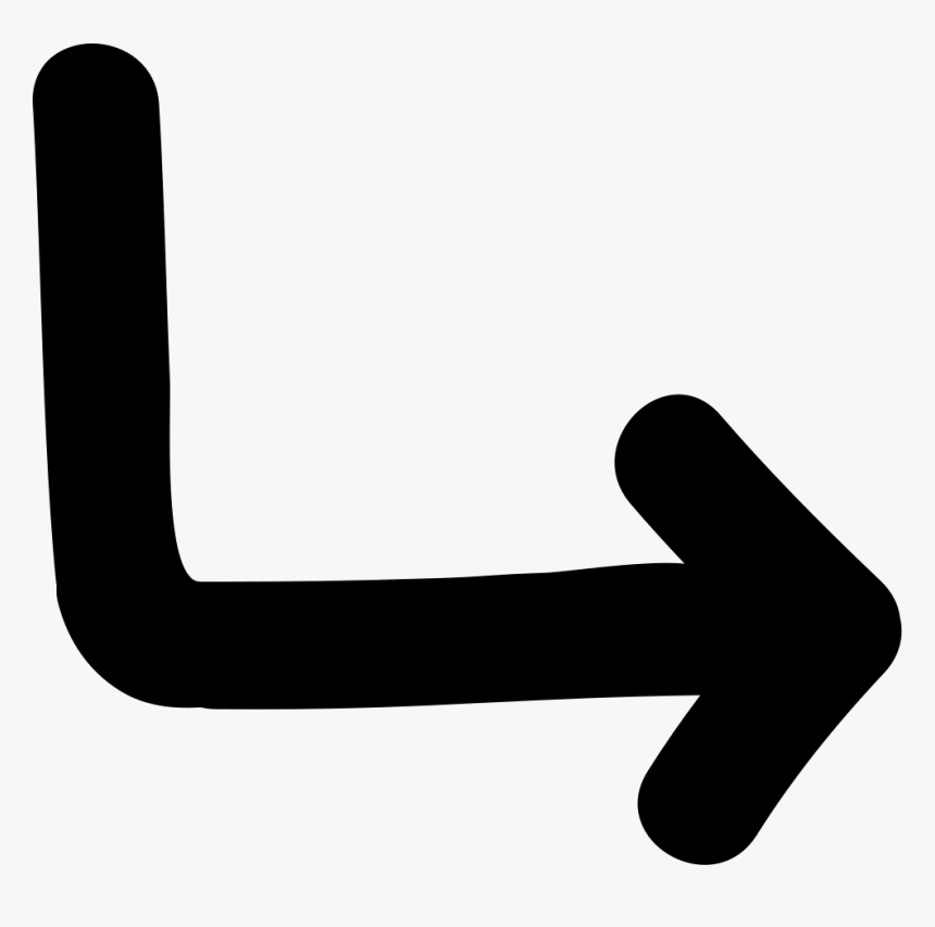 Jump Hand Drawn Arrow - Getekende Pijl, HD Png Download