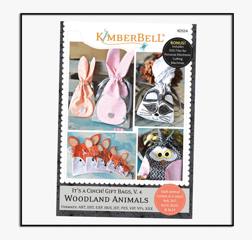 Kimberbell It S A Cinch Volume 4 Woodland Animals Kd554 - Kimberbell, HD Png Download