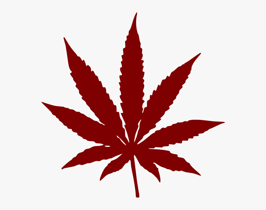 Pot Leaf Png Red - Black Weed Leaf Transparent, Png Download