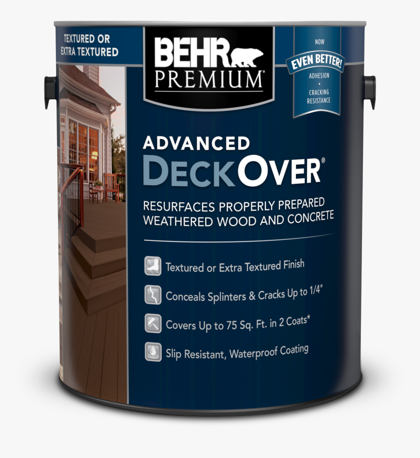 Can Of Advanced Deckover Paint - Behr Premium Advanced Deckover, HD Png Download