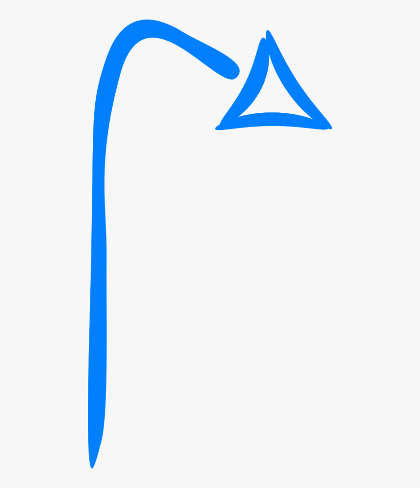 Hand Drawn Blue Arrow Clipart , Png Download - Right Turn Arrow Transparent, Png Download
