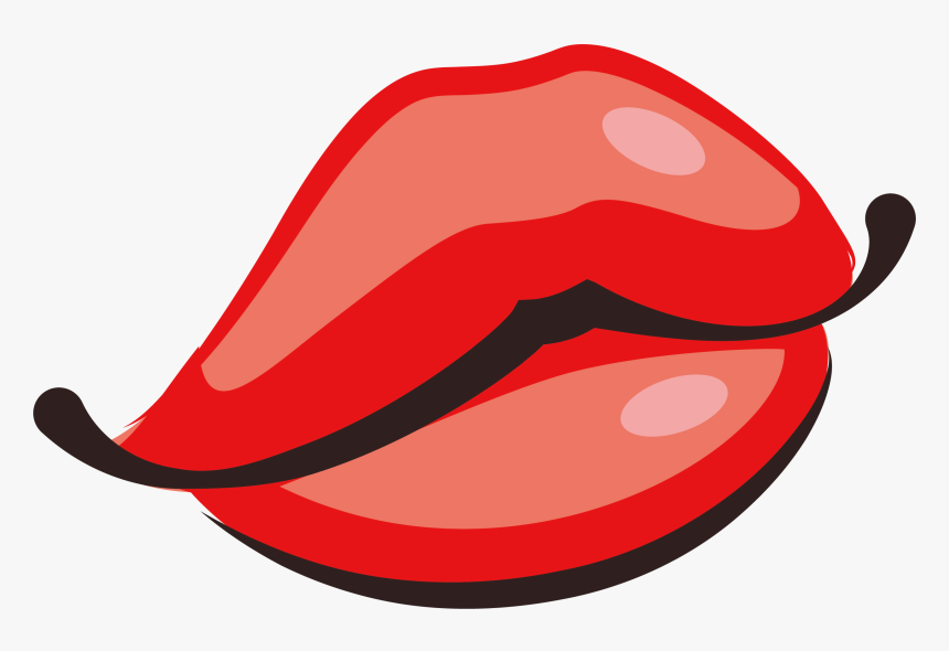 Kiss Cartoon Clip Art - Transparent Background Cartoon Lip Png, Png Download