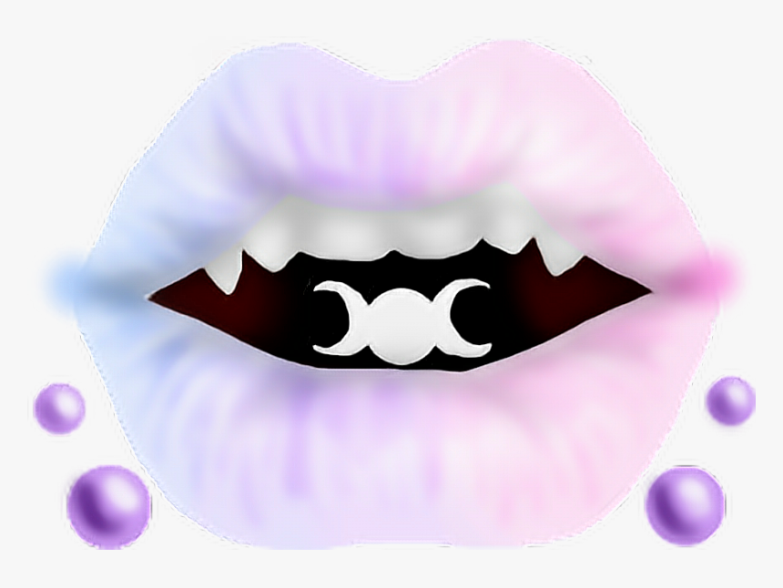 Kawaii Cute Space Pastel Pastelgoth Pircing Tumblr - Transparent Pastel Lips, HD Png Download