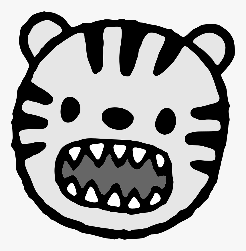 Cartoon Tiger Face Drawing, HD Png Download