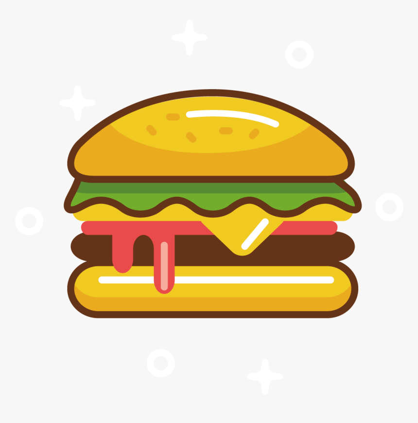 Hamburger Fast Cheeseburger Clip - Clipart Burger Png, Transparent Png