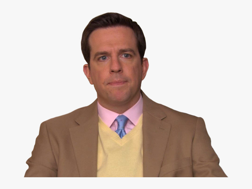 #andy #theoffice #person #people #funny #show #tvshow - Andy Bernard Yellow Sweater, HD Png Download