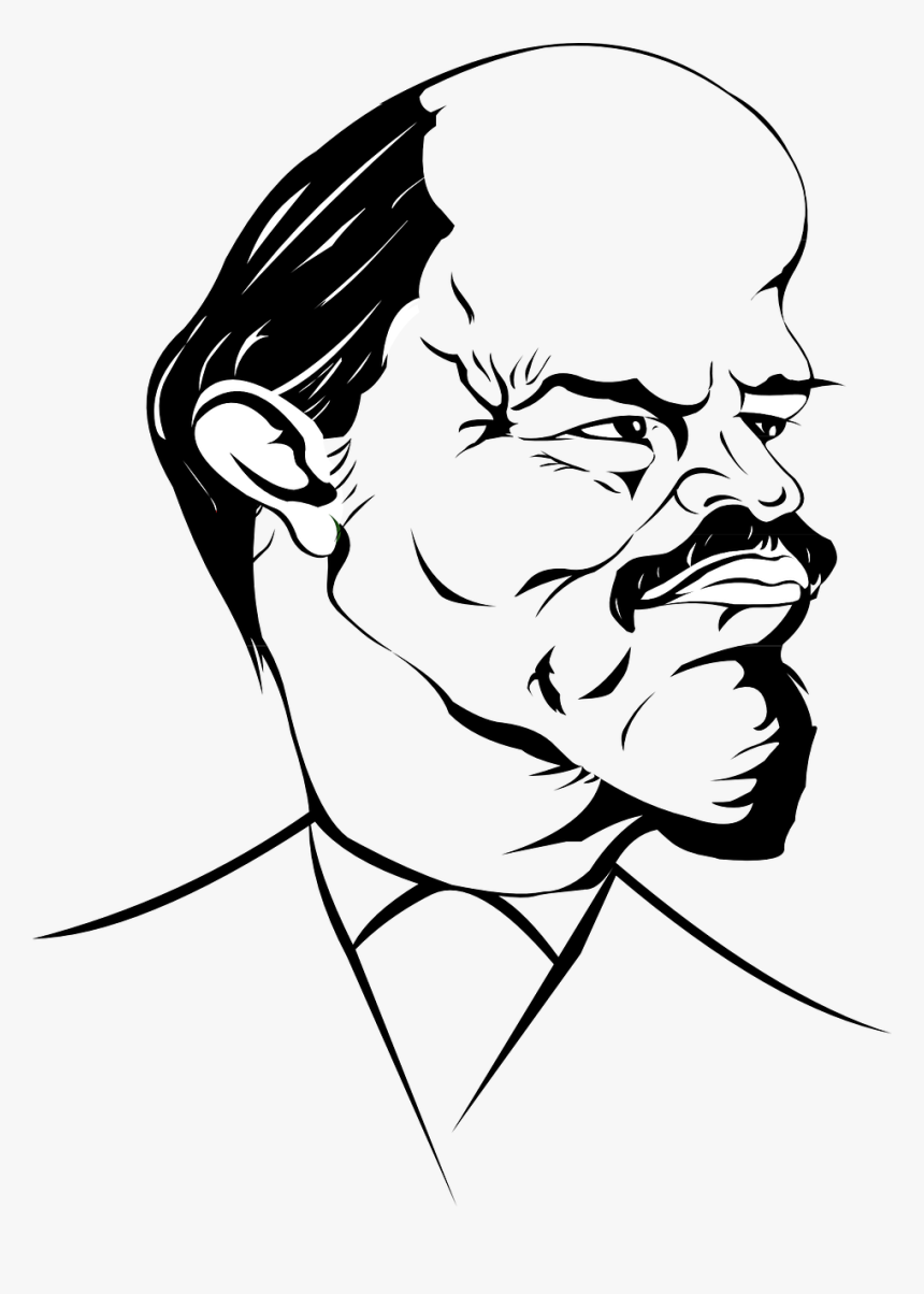 Lenin Art Black White, HD Png Download