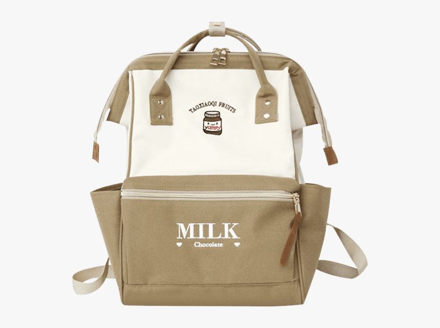 Letter Embroidery Color Block Portable School Backpack - Bag, HD Png Download