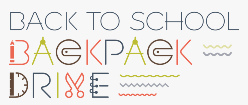 Backpack-lettering - Backpack Drive 2018, HD Png Download