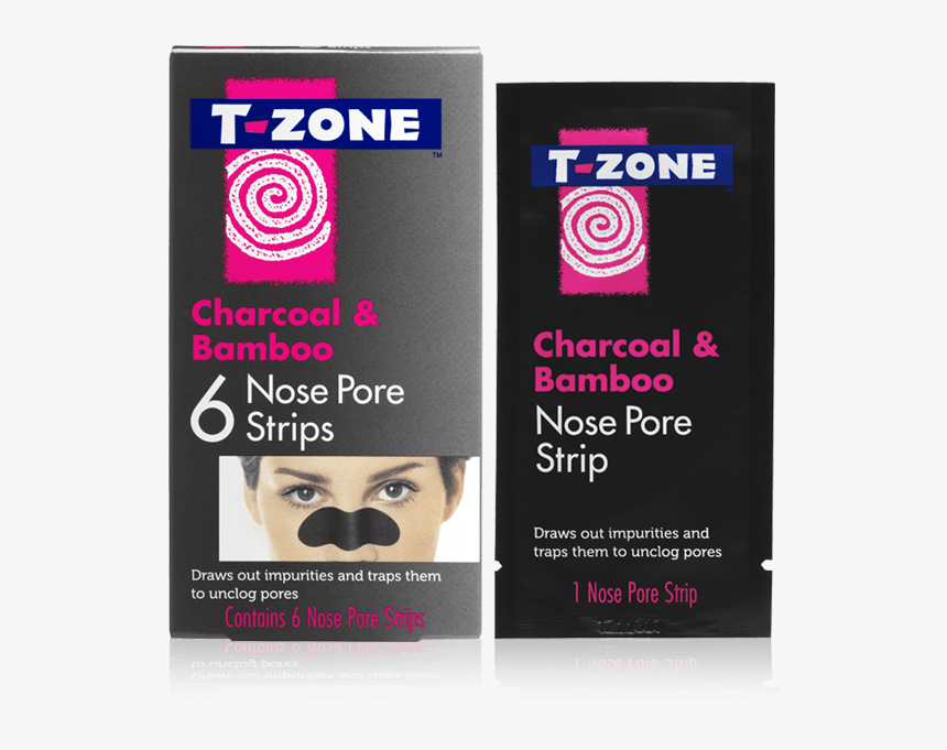 Nore Pore Strips - T Zone Charcoal Mask, HD Png Download
