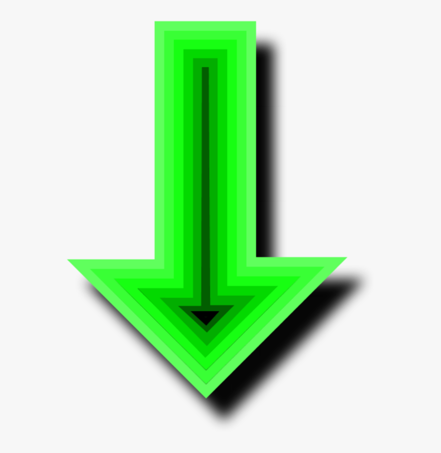 Arrow Pointing Down - Green Down Arrow Emoji, HD Png Download ...