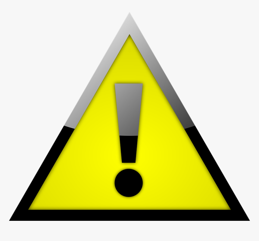 Yellow And Black Warning Sign, HD Png Download