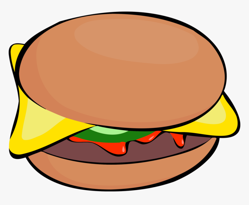 Hamburger,food,headgear - Clipart Of A Burger, HD Png Download