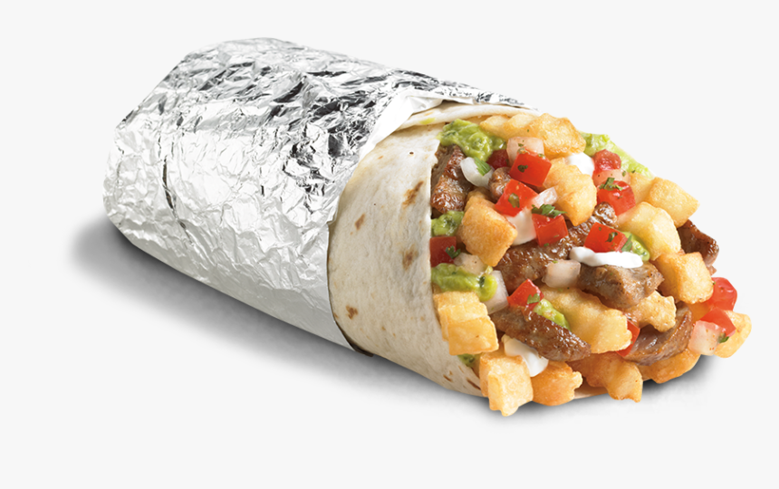 Download Burrito Transparent Background - Del Taco Cali Steak And Guac, HD Png Download