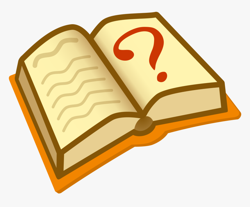 File - Question Book-new - Svg - Wikipedia, The Free - Book Question Mark Clipart, HD Png Download