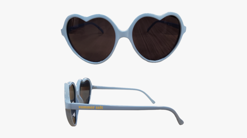 Light Blue Heart Sunglasses - Plastic, HD Png Download
