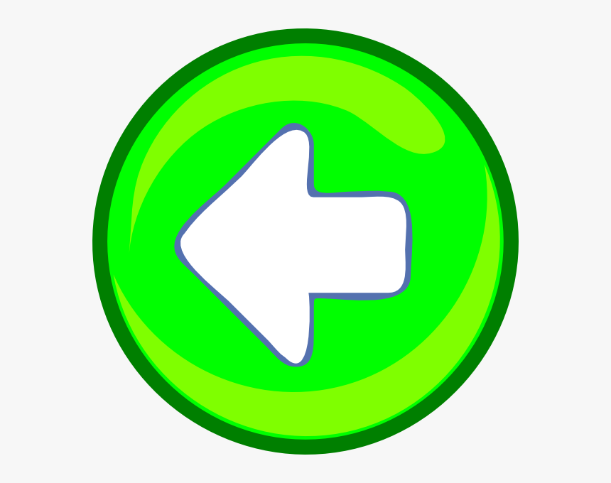 Green Arrow Left Svg Clip Arts - Round Image Bmp, HD Png Download