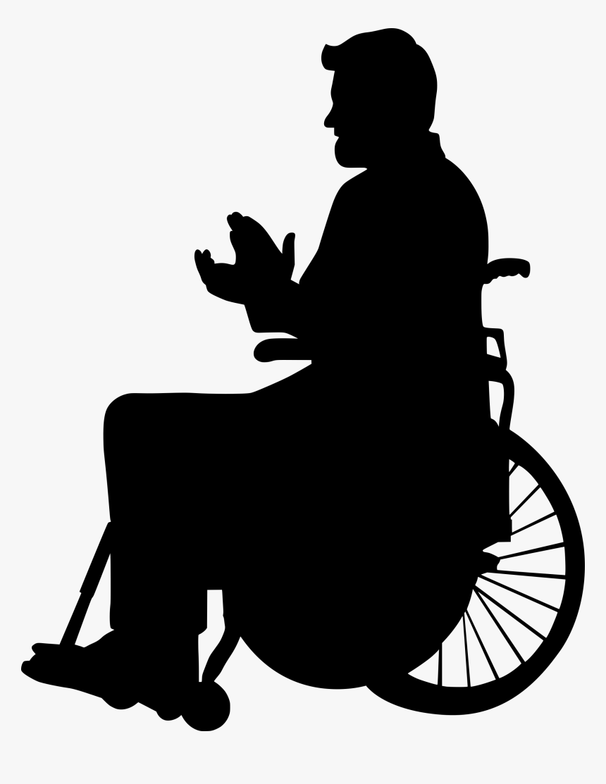 Transparent Wheelchair Silhouette Png - Victorian Woman Reading Silhouette, Png Download