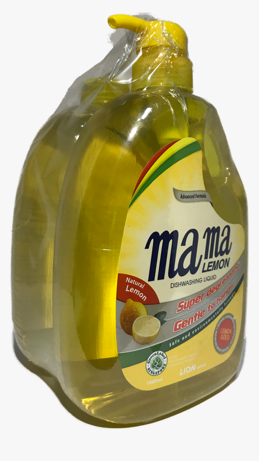 Mama Lemon Dishwashing Liquid Gold With Refill 1l 
 - Fruit, HD Png Download