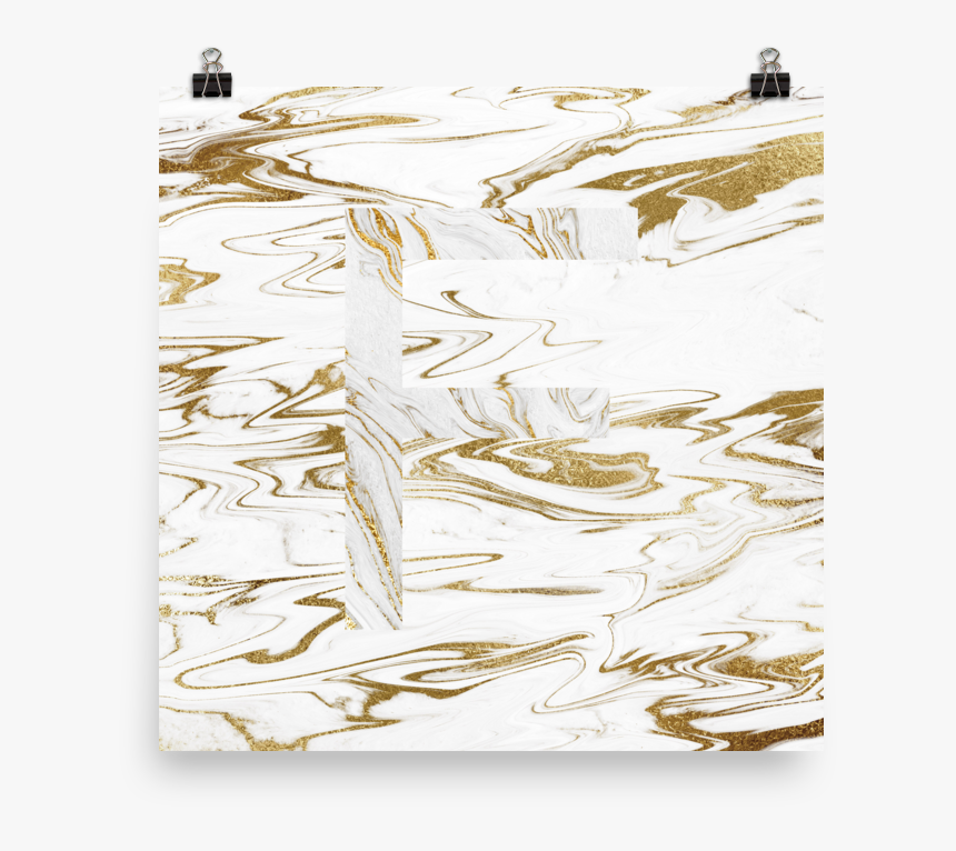 Liquid Gold Marble Letter Print, Letter F - Sketch, HD Png Download
