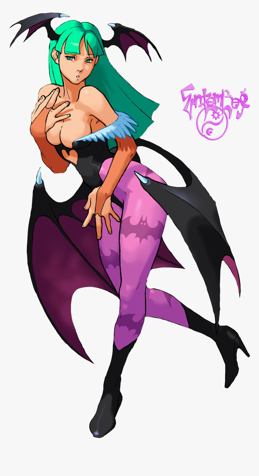 Render By Entemberdesigns - Morrigan Darkstalkers, HD Png Download