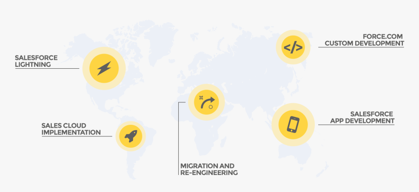 Salesforce Service Provider - World Map With Land Transparent, HD Png Download
