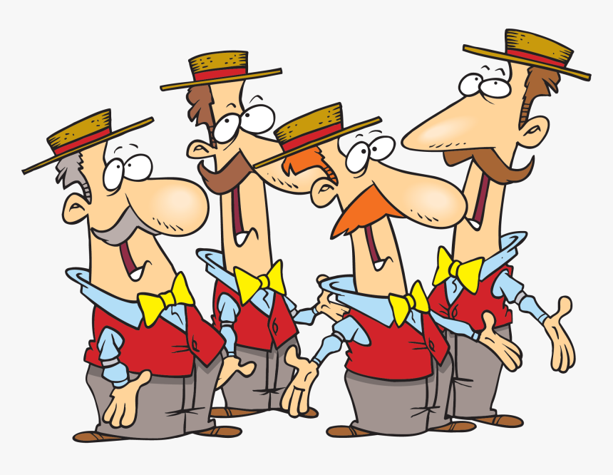Singer Clipart Barbershop - Barbershop Quartet Clipart, HD Png Download