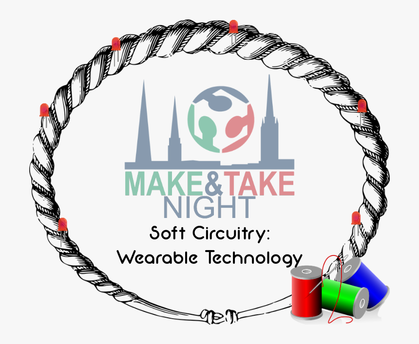 Soft Circuitry Wearable Technology - Needle And Thread Clip Art, HD Png Download