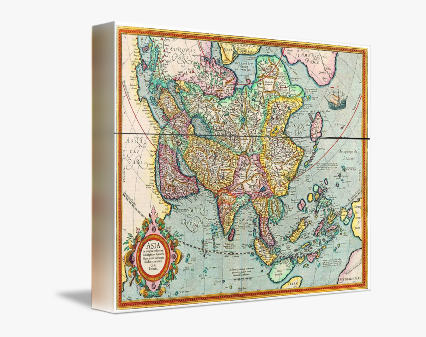 Old World Map Asia, HD Png Download