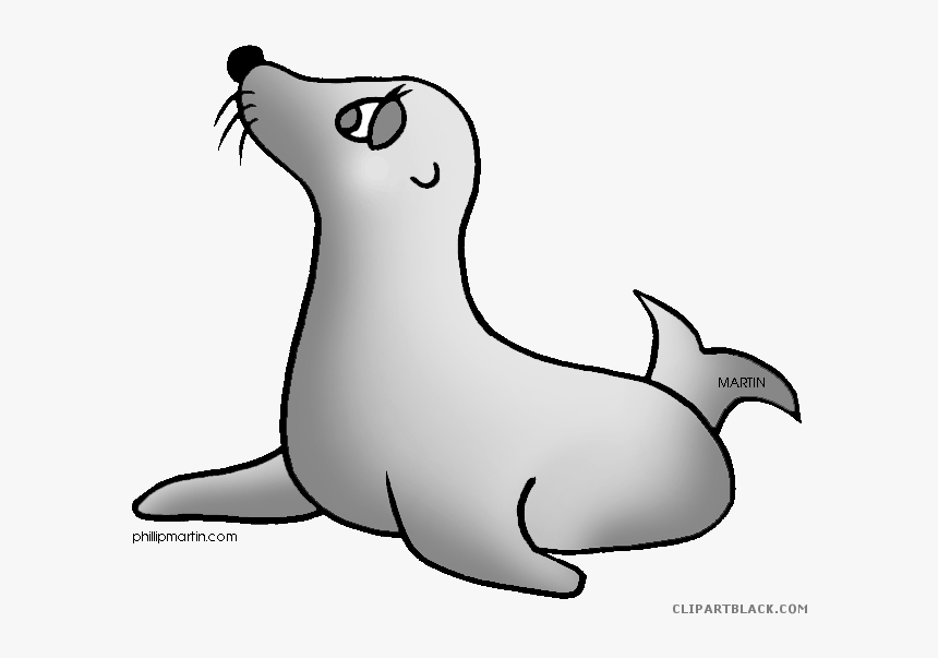 Page Of Clipartblack Com Free Black White - Clipart Hawaiian Monk Seal, HD Png Download