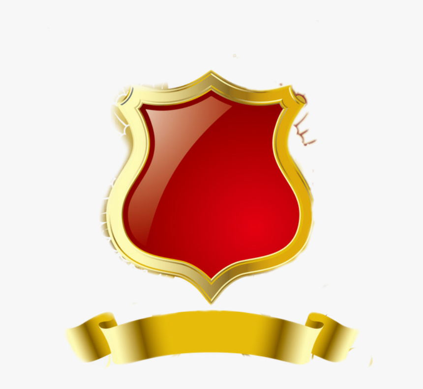 #escudo #dorado #heraico #oro #rojo #placa - Escudo Rojo Y Dorado, HD Png Download