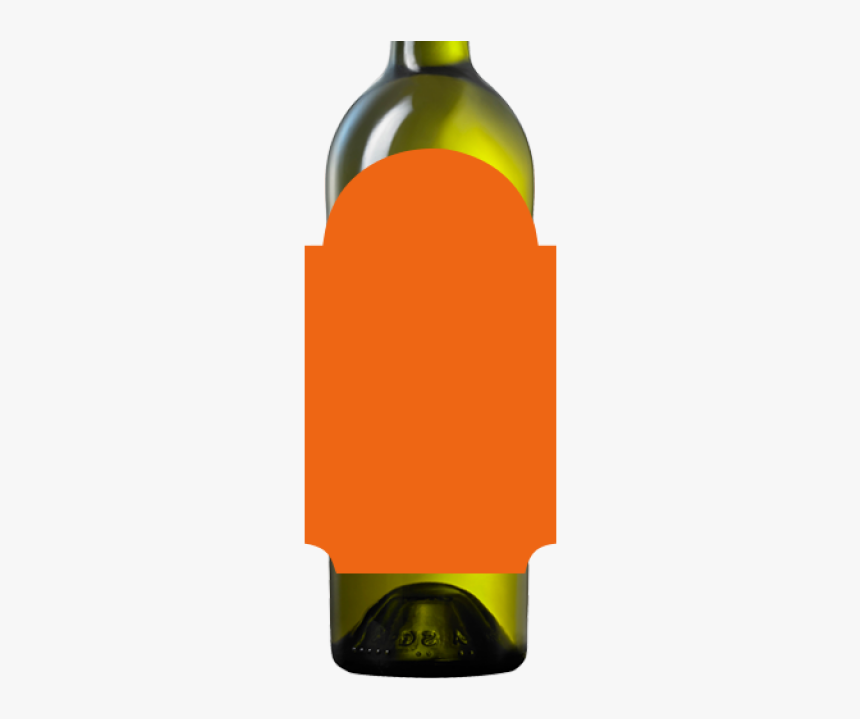Design Your Own Wine Bottle Orange Label - Bottle, HD Png Download