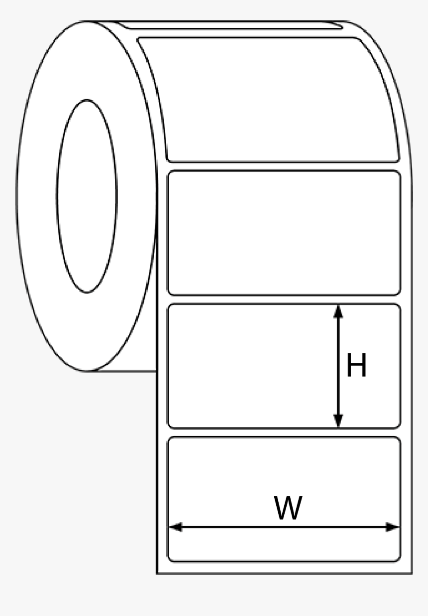 Blank Scale Label 58mm X 50mm Direct Thermal Labels - Circle, HD Png Download