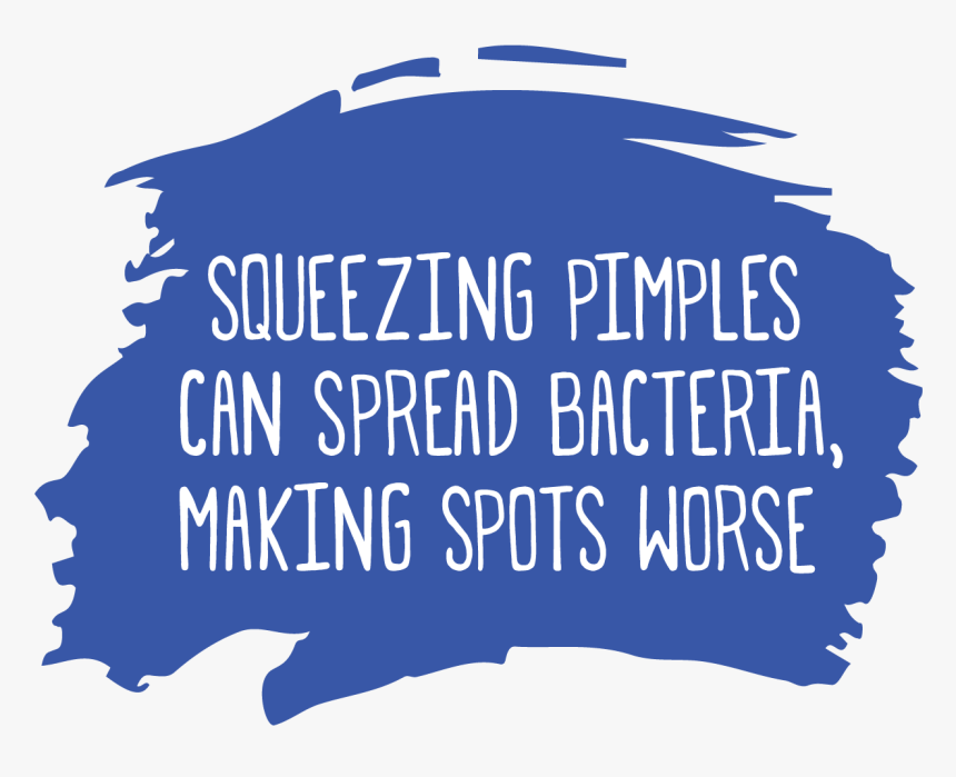 Squeezing Pimples Can Spread Bacteria, Making Spots - Graphic Design, HD Png Download