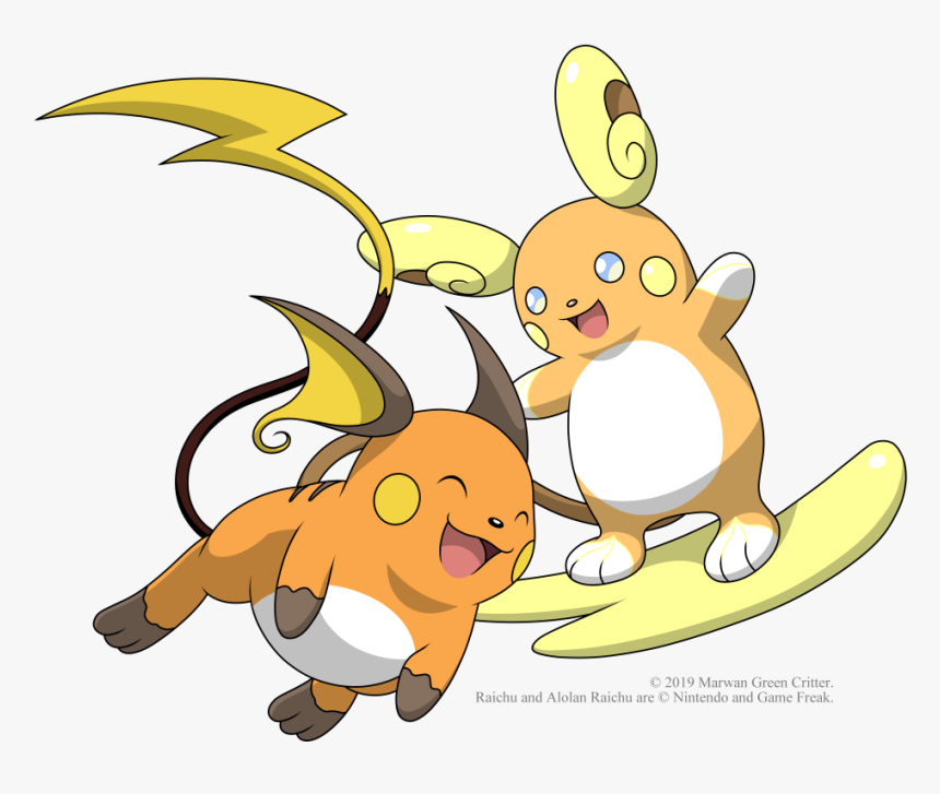 Raichu Buddies Raichu And Alolan Raichu, HD Png Download , Transparent Png Image PNGitem
