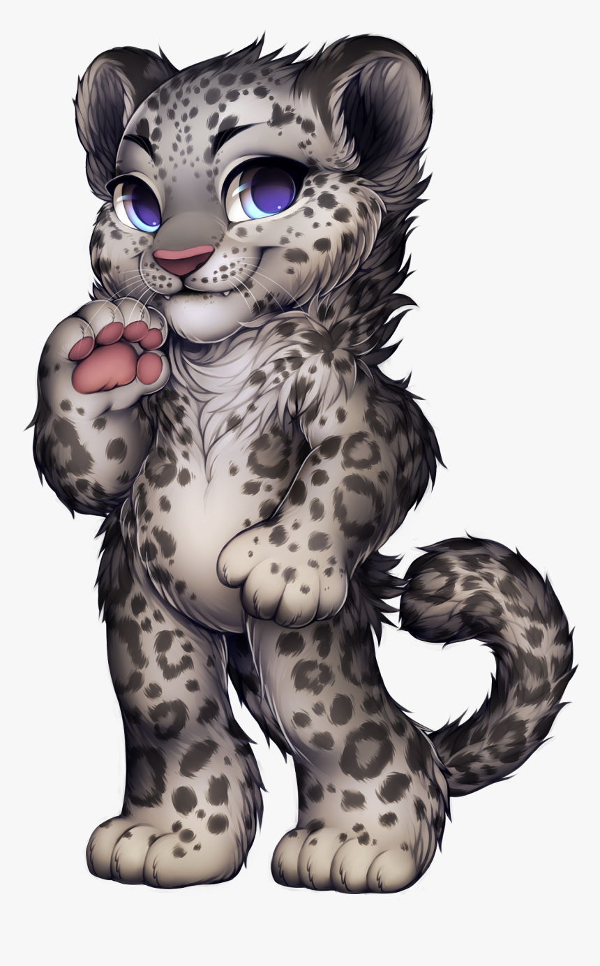 Drawn Snow Leopard Dragon Wing - Leopard Cheetah Lion Tiger Panther, HD Png Download