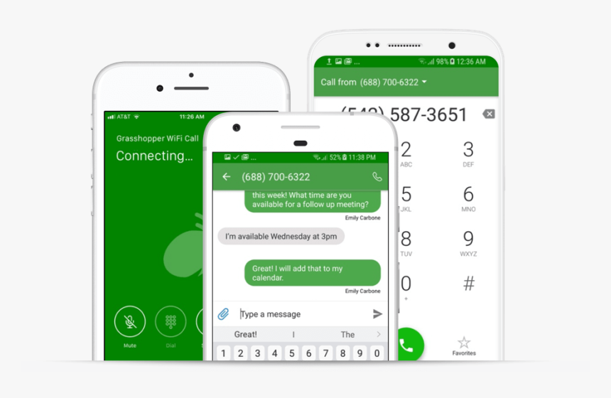 Grasshopper Toll Free Number App Png - Grasshopper App, Transparent Png