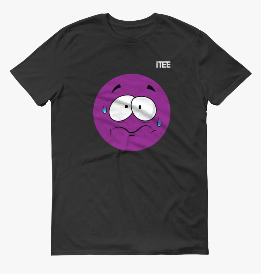Crying Smiley Lightweight Fashion Short Sleeve T Shirt - T-shirt, HD Png Download