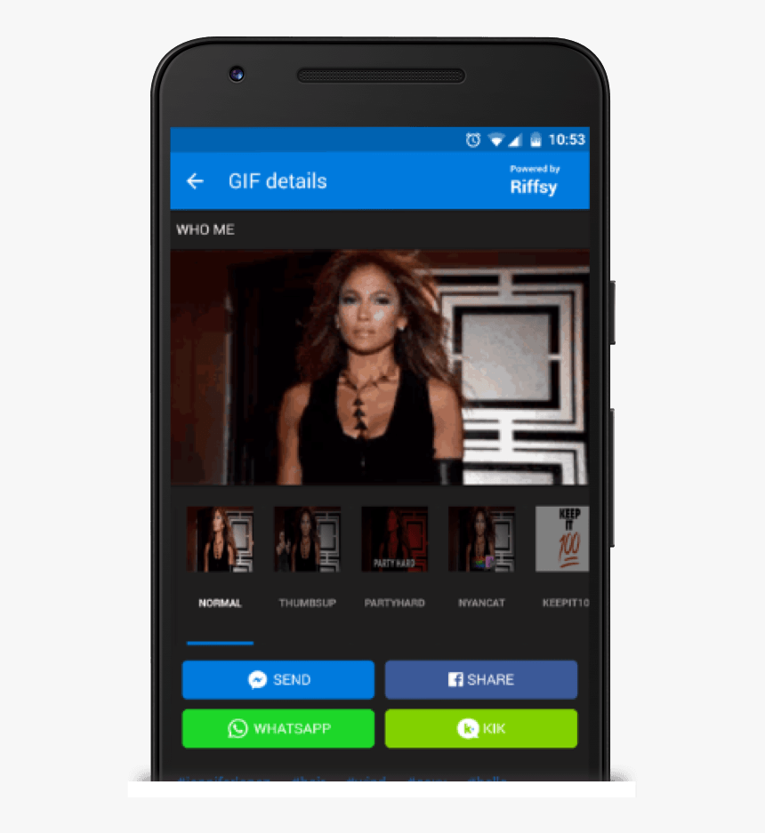 Share Your Gifs With Riffsy - Smartphone, HD Png Download