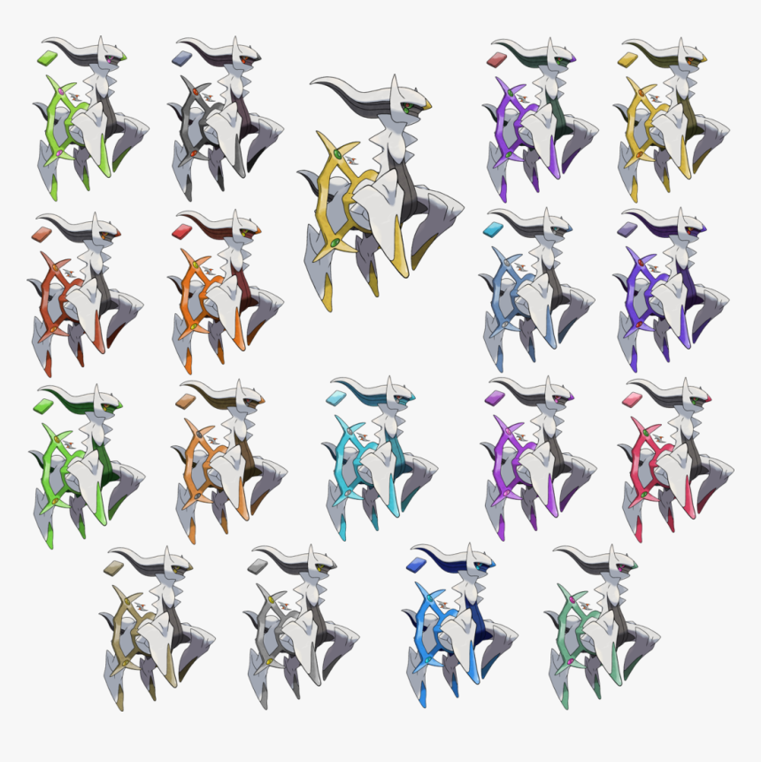 Arceus With All Plates, HD Png Download