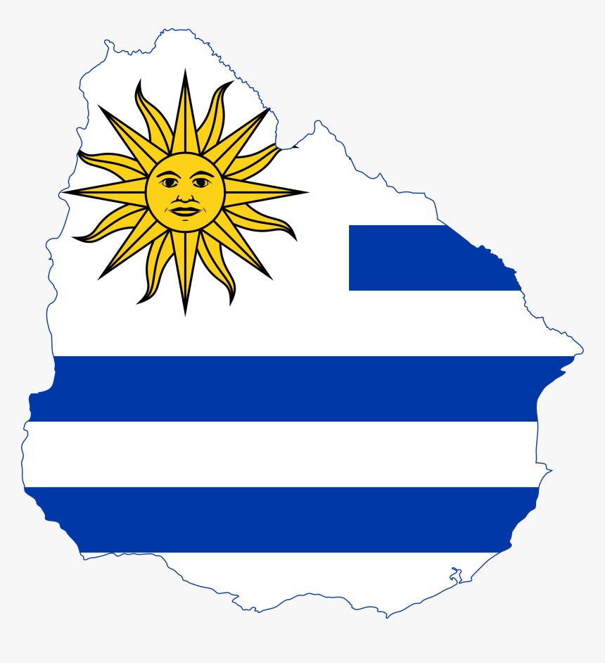 Uruguay Flag Png - Uruguay Flag And Map, Transparent Png