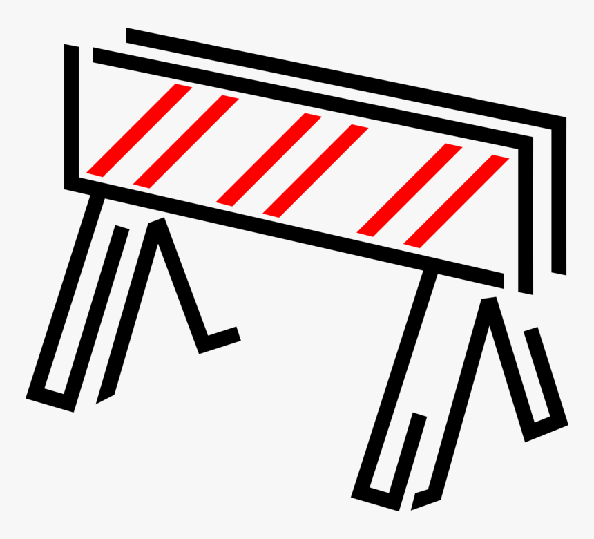 Vector Illustration Of Construction Industry Barrier, HD Png Download