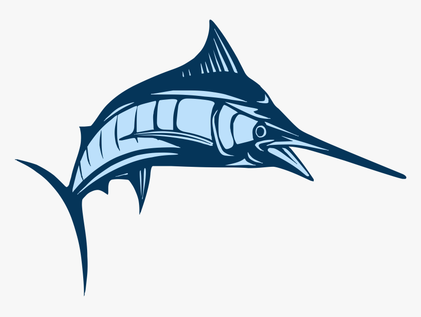 Sword Fish Clipart Clip Clipart - Cartoon Marlin Png, Transparent Png