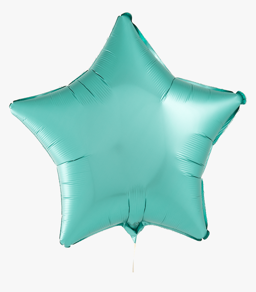 A Photograph Of Jade Green Foil Star Balloon - Cushion, HD Png Download