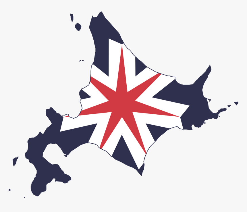 Flag Map Of Hokkaido Prefecture - Sapporo Map Vector, HD Png Download