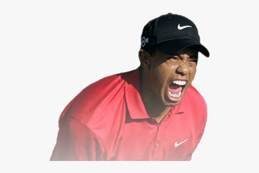 Golfer Tiger Woods Png Transparent Image - Tiger Woods Fist Pump L, Png Download