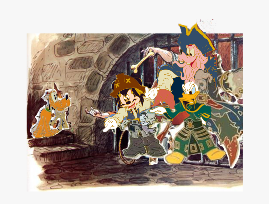 Watercolor And Ink Painting Inspired By Existing Pins - Pirates Of The Caribbean Ride Illusion, HD Png Download