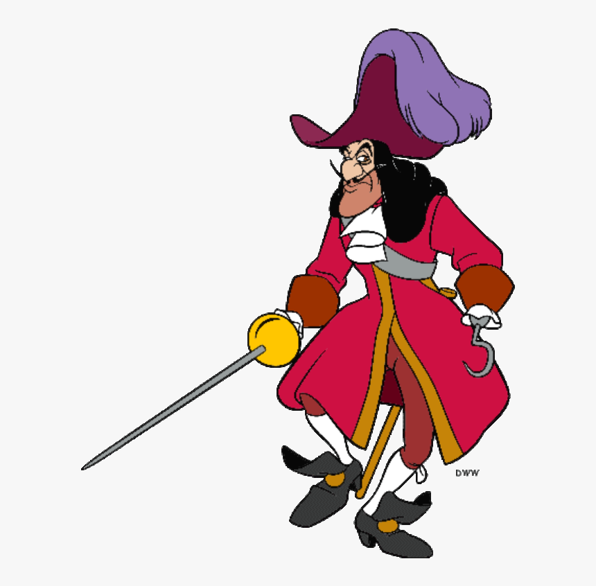Dead Men Tell No Tales Pirates Of The Caribbean Clipart - Peter Pan Clipart Captain Hook, HD Png Download